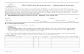 2019-2020 Verification Form – Independent Student › admissions › financial-aid › files › 2019... · ax Return DataBase View (TRDBV) transcript obtained from the IRS, or