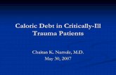 Caloric Debt in Critically-Ill Trauma Patients · The caloric debt of critically-ill trauma patients during the first ten ICU days Secondary Goals ... TPN TPN & NGT PO NJT PEG-J.