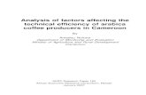 Analysis of factors affecting the technical efficiency of arabica coffee … · 2019-03-14 · revive arabica coffee production, two solutions are possible, given the saturated nature
