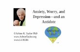 Anxiety, Worry, and Depression and an Antidote ... Bipolar disorder the depressive phase in this manic-depressive