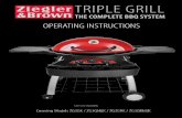OPERATING INSTRUCTIONS - Ziegler and Brown TRIPLE...barbeque. • The barbeque must be positioned such that the gas bottle is kept away from direct sunlight. • The barbeque must