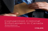 Competition Criminal Enforcement in Canada | 2016 Year in Review · 2017-02-28 · The Year in Review 2016 By Christopher Naudie and Shuli Rodal. COMPEON CRMNL ENFORCEMEN N CNDA Osler,