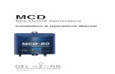 MCD - INYOpools.com · The MCD is equipped with a replaceable ozone cell and power supply. For optimum performance, we recommend the ozone cell and power supply be replaced every