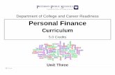 Department of College and Career Readiness … Finance...Close reading of industry-related content (NJSLSA.R1) Create a brochure for a specific industry (NJSLSA.W2) Keep a running