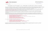Keysight Technologies, Inc. AS9100D Certification Status ... · CERTIFICATE . Certificate Number: 530999.00 . AS9100D Certificate Reissued: August 05, 2019 . Expiration: May 17, 2020