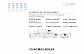 USER’S MANUAL · 2019-09-04 · 13 DC OUTPUT Output terminal with a cover on the front panel. p.3-9 14 OUTPUT ON/OFF Indicates the output status. p.4-6 15 CV Illuminates during