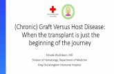 (Chronic) Graft Versus Host Disease: When the transplant ... อ_ กฤษฎา - Chronic Graft... · Preferred in pediatric patients Corticosteroids have deleterious effects on