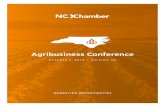Agribusiness Conference - NC Chamber€¦ · Agribusiness Conference 3 PRESENTING $12,500 SPONSOR $7,500 LD $5,000 ER $3,000 ZE $2,000 OR $1,000 Event registrations/seats included