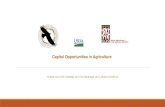 Capital Opportunities in Agriculture...Capital Opportunities in Agriculture THANK YOU FOR JOINING US! THE WEBINAR WILL BEGIN SHORTLY. Webinar Management Participants will be muted