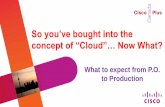 So you’ve bought into the concept of “Cloud”… Now …...•Customer’s are still in early stages of determining a “well-defined” cloud strategy •Cloud is the vehicle