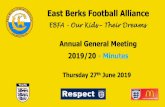 East Berks Football Alliance › docs2019-2020 › mtg_minutes › 2019.20... · 2020-05-25 · East Berks Football Alliance EBFA Rules and Regulations A number of incidents last
