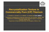 R t lli tiRecrystallization Tt iTexture in Commercially ...dspace.nitrkl.ac.in/dspace/bitstream/2080/2178/1/icotom-17.pdf · Recrystallization and Related Annealing Phenomena by F.