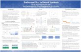 End-to-end Text to Speech Synthesis - Machine Learningcs229.stanford.edu › proj2018 › poster › 15.pdf · 2019-01-06 · End-to-end Text to Speech Synthesis CS 229 Final Project