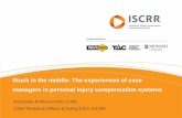 Stuck in the middle: The experiences of case managers in personal injury … › ... › CollieInjurySchemes.pdf · 2013-11-12 · • Case managers play a critical role in personal