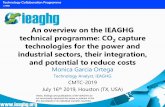 An overview on the IEAGHG technical programme: CO2 capture ... · Sensitivity analysis Comparison with the benchmark case Cansolv-based postcombustion Literature review: current ...