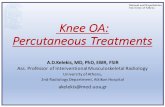 Knee OA: Percutaneous Treatments · USG guided PRF of the femoral nerve was also done to address the innervationof the quadriceps muscle. Vas L, et al (2014) Pain Physician. 17(6):493