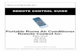 Portable Room Air Conditioner Remote Control for · Inside you will find many helpful hints on how to use and maintain your air conditioner properly. Just a little preventative care