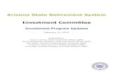 Arizona State Retirement System Investment Committee · 2020-01-02 · Eric Glass, Portfolio Manager of Private Markets, ASRS Arizona State Retirement System Investment Committee