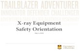 X-ray Equipment Safety Orientation - University of …• X-rays are a form of ionizing radiation and exposure to X -rays can be a health hazard • X-rays are part of electromagnetic