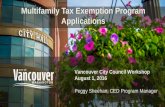 Multifamily Tax Exemption Program Applications › sites › default › files › file... · 2016-07-28 · Project 1 BR Rent Rent $/SF Runstad Survey (spring 2016) $837 $1.31 The