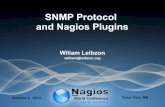 SNMP Protocol and Nagios Plugins€¦ · SNMP Protocol SNMP can actually support more than just TCP/IP (also Appletalk and IPX) but TCP/IP s is the only thing I'll talk about With
