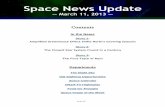 Space News Updatespaceodyssey.dmns.org/media/48183/snu_03112013.pdf · 2013-03-11 · 1 of 12 Space News Update — March 11, 2013 — Contents In the News Story 1: Amplified Greenhouse