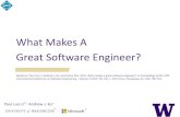 What Makes A Great Software Engineer · programming, data management, cybersecurity, networking, project management, more • Training toward top vendor certifications (CEH, Cisco,