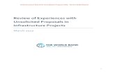 Review of Experiences with Unsolicited Proposals in ... · government with a proposal to develop an infrastructure project, without an explicit request from the government to do so.