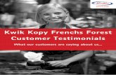 Kwik Kopy Frenchs Forest Customer Testimonials...Paul and the team are always friendly and accommodating and produce the jobs efficiently. Cazza74 - Marketing Alway Great efficient