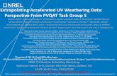 Extrapolating Accelerated UV Weathering Data: Perspective ... · UV- and temperature-mediated test. • Unfortunately, E. a. is not known for the UV degradation of common PV materials.