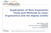 Application of New Ergonomic Tools and Methods to Lean, … Webinar Zavitz.pdf · Application of New Ergonomic Tools To Lean, Ergonomics & Six Sigma – ©2012 B. Zavitz & S. Smith