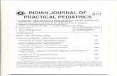 Indian Journal of Practical Pediatrics, Chennai · 2017-12-08 · Indian Journal of Practical Pediatrics Table 1. Specific infection site distribution in pediatric intensive care