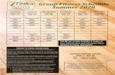 Group Fitness Schedule Summer 2020 › wp-content › uploads › ... · Cardio Combat Unleash your inner fighter! This empowering workout inspired by kickboxing and mixed martial