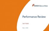 Performance Review - ICICI Securities€¦ · • 97% equity transactions performed online • 94% mutual fund transactions performed online • Prudent risk management practices