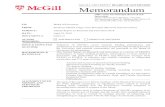 McGILL UNIVERSITY BOARD OF GOVERNORS Memorandum€¦ · the Vice-Principal (Research and Innovation) to update the Board of Governors on McGill’s research successes, opportunities,