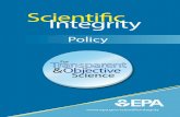 Scientific Integrity Policy - US EPA · scientific data and information, the EPA’s Peer Review Handbook [5] for internal and external review of scientific products, and the EPA’s
