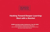 Start with a Snorkel Hacking Toward Deeper Learning...Hacking Toward Deeper Learning: Start with a Snorkel. SCHOOL RETOOL IS a professional development fellowship that helps school