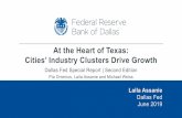 At the Heart of Texas: Cities’ Industry Clusters Drive Growth · Dallas–Fort Worth and Houston rank among the top six largest U.S. ... services. Transportation and logistics.