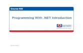 Programming With .NET Introductionwpc.0122.edgecastcdn.net/000122/Pubs/502/502_CN_P1_403_O... · 2016-08-18 · Windows Presentation Foundation (WPF) LINQ to SQL Windows Communication