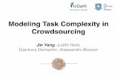 Modeling Task Complexity in Crowdsourcing• One week observation: from each requester 1 task per type Task Type Count Percentage Survey (SU) 4 7% Content Creation (CC) 19 31% Content