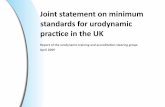 Joint statement on minimum standards for …...studies, number of studies abandoned and the reasons for this. 5 References Schäfer W, Abrams P, Liao L et al. Good urodynamic practices: