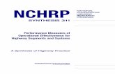 NCHRP SYNTHESIS 311 - PERFORMANCE MEASURES OF … · NATIONAL COOPERATIVE HIGHWAY RESEARCH PROGRAM NCHRP SYNTHESIS 311 Performance Measures of Operational Effectiveness for Highway