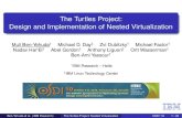 The Turtles Project: Design and Implementation of …...mode, Linux/KVM) To be able to run other hypervisors inclouds Security (e.g., hypervisor-level rootkits) Co-design of x86 hardware
