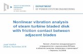 Nonlinear vibration analysis of steam turbine bladed disk ...€¦ · shroud tie-boss Demand from Doosan ŠkodaPower Ltd. : Vibration analysis of bladed disk with 66 blades of type