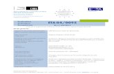 ETA-04/0095 · 2019-11-20 · Evaluation Technique Européenne ETA 04/0095 Page 3 sur 35 | 11 Mai 2017 Partie spécifique 1. Description technique du produit Le système d’injection