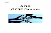 Name AQA GCSE Drama...Revision Booklet Understanding the Exam Terms Make reference to – make a statement about Describe – set out the characteristics Explain – set out purposes