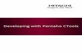 Developing with Pentaho CTools · • CTools makes use of Pentaho multi-tenancy capabilities, the ability to serve multiple tenants on a unique server. This means that CTools dashboards