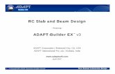 RC Slab and Beam Design - risa.com...5 3D FEM Analysis using ADAPT-Floor Pro 3D FEM Solution Un-Cracked Service Deflection (6.04 mm max) Un-Cracked Long-Term Deflection (14.8 mm max)