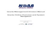 Grants Management Division Manual Grants Online Overview ......May 05, 2006  · Grants Management Division, Grants Online Training Manual-System Overview and Navigation Version 2.5