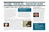 NOVEMBER/DECEMBER 2015 HESHVAN/KISLEV/TEVET 5776 … · 2019-12-18 · November/December 2015 The Shul Shofar Page 3 Archives: Tim Baker, 647-7031 Building: Floyd King, 223-2538 Care: